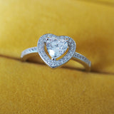 Heart Solitare Ring