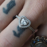 Heart Solitare Ring